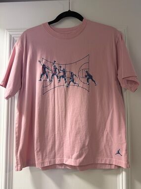 Jordan Pink Short-Sleeve Basketball Graphic Tee
